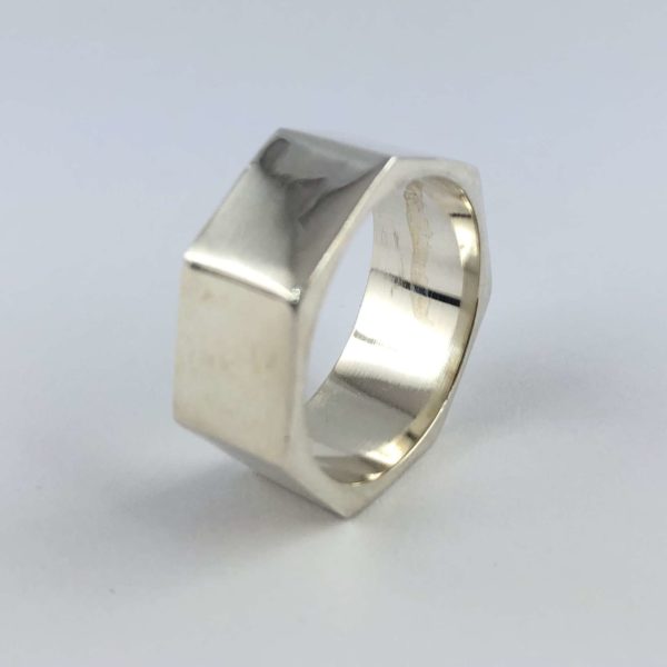 anello-uomo-donna-fascione-argento-925-esagono-online