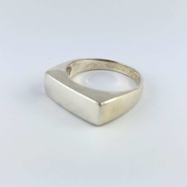 Anello in argento 925 "Linea Fascione" scudo rettangolare