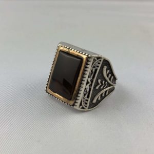 anello-uomo-turcomanno-corniola-nero-argento-925-online