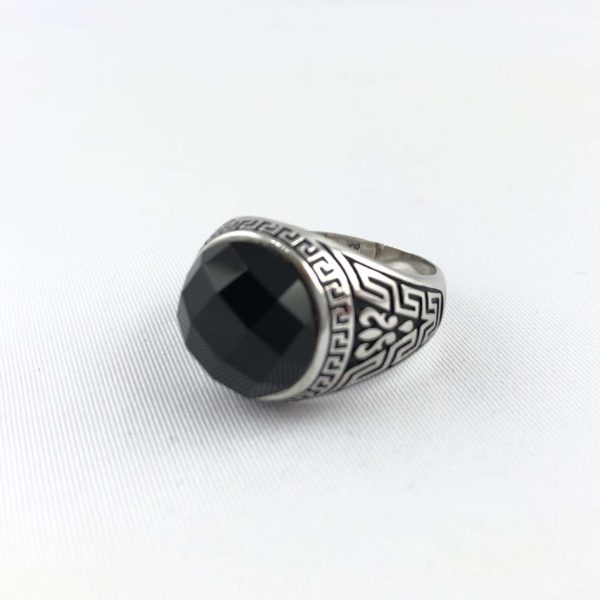 anello-uomo-turcomanno-onice-nero-ovale-sfaccettato-argento-925-online