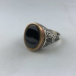 anello-uomo-turcomanno-ovale-onice-nero-argento-925-online