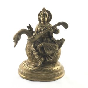 statua-saraswati-cigno-fusione-ottone-online