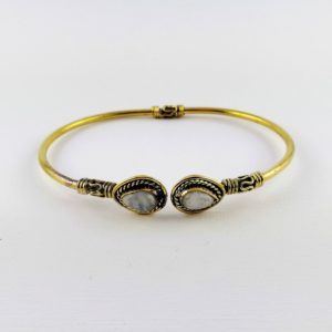 Bracciale-ottone-pietra-luna-arcobaleno-taglio-goccia