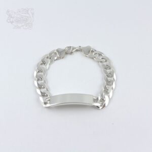 Bracciale-argento-925-targhetta--rettangolare-maglia-piccola-italiana