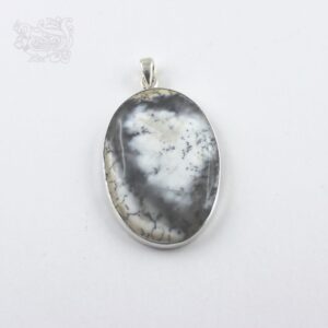 Ciondolo-pietra-agata-arborizzata-inserti-pirite-argento-925-forma-ovale