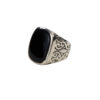 Anello in argento 925 "Linea Etnica" con pietra onice nero